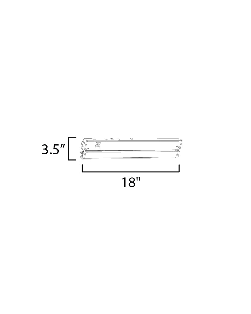 CounterMax 5K 18" 2700-5000K LED Under Cabinet Satin Nickel by Maxim Lighting