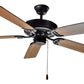 Basic-Max 52" Black Fan Black/Walnut Blades Black by Maxim Lighting
