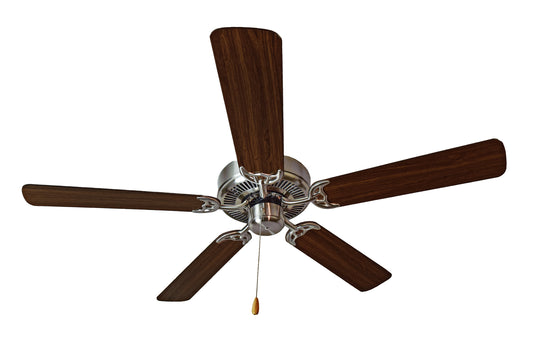 Basic-Max 52" Nickel Fan Walnut/Pecan Blades Satin Nickel/Walnut/Pecan by Maxim Lighting