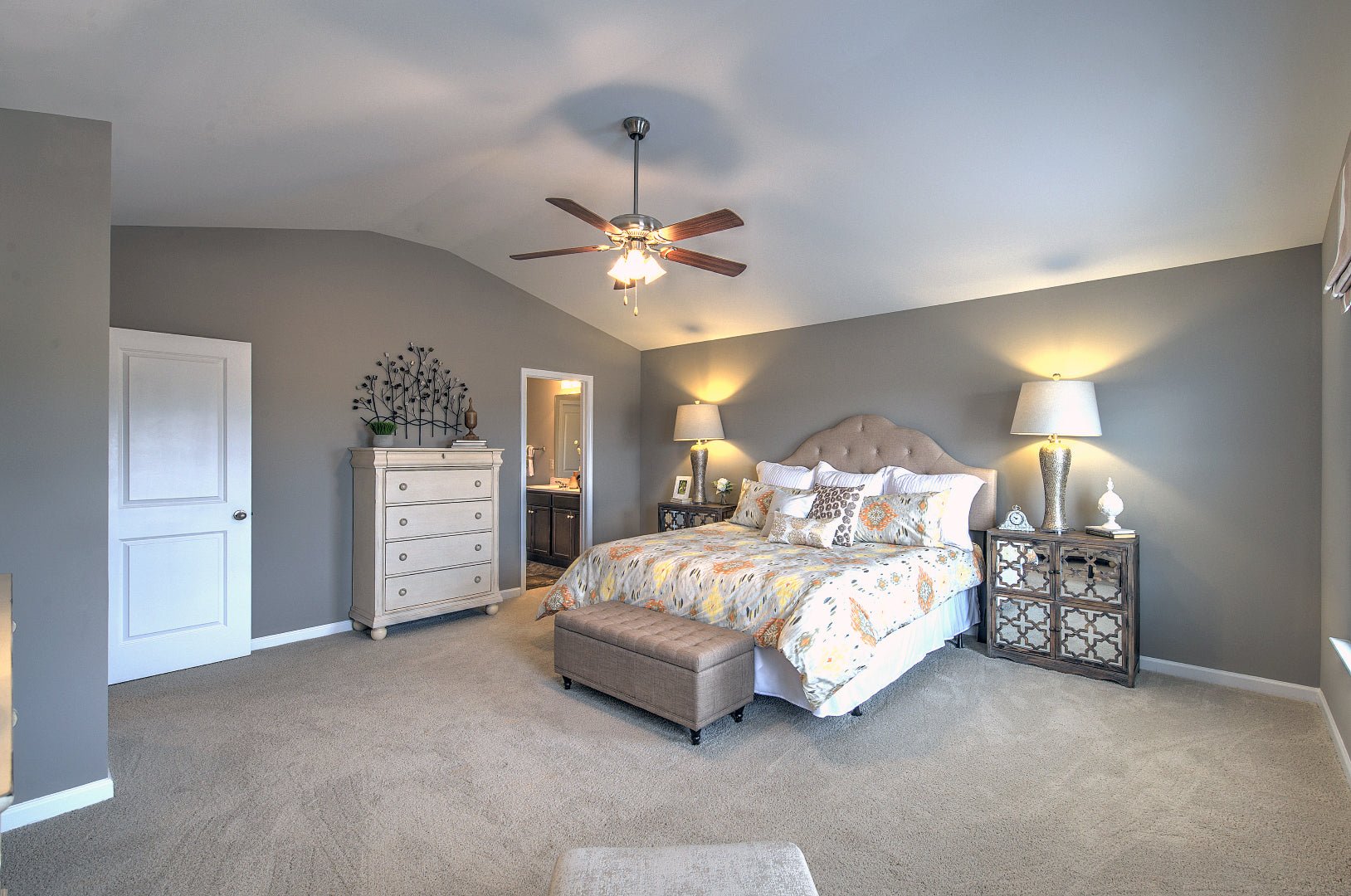 Basic-Max 52" Nickel Fan Walnut/Pecan Blades Satin Nickel/Walnut/Pecan by Maxim Lighting