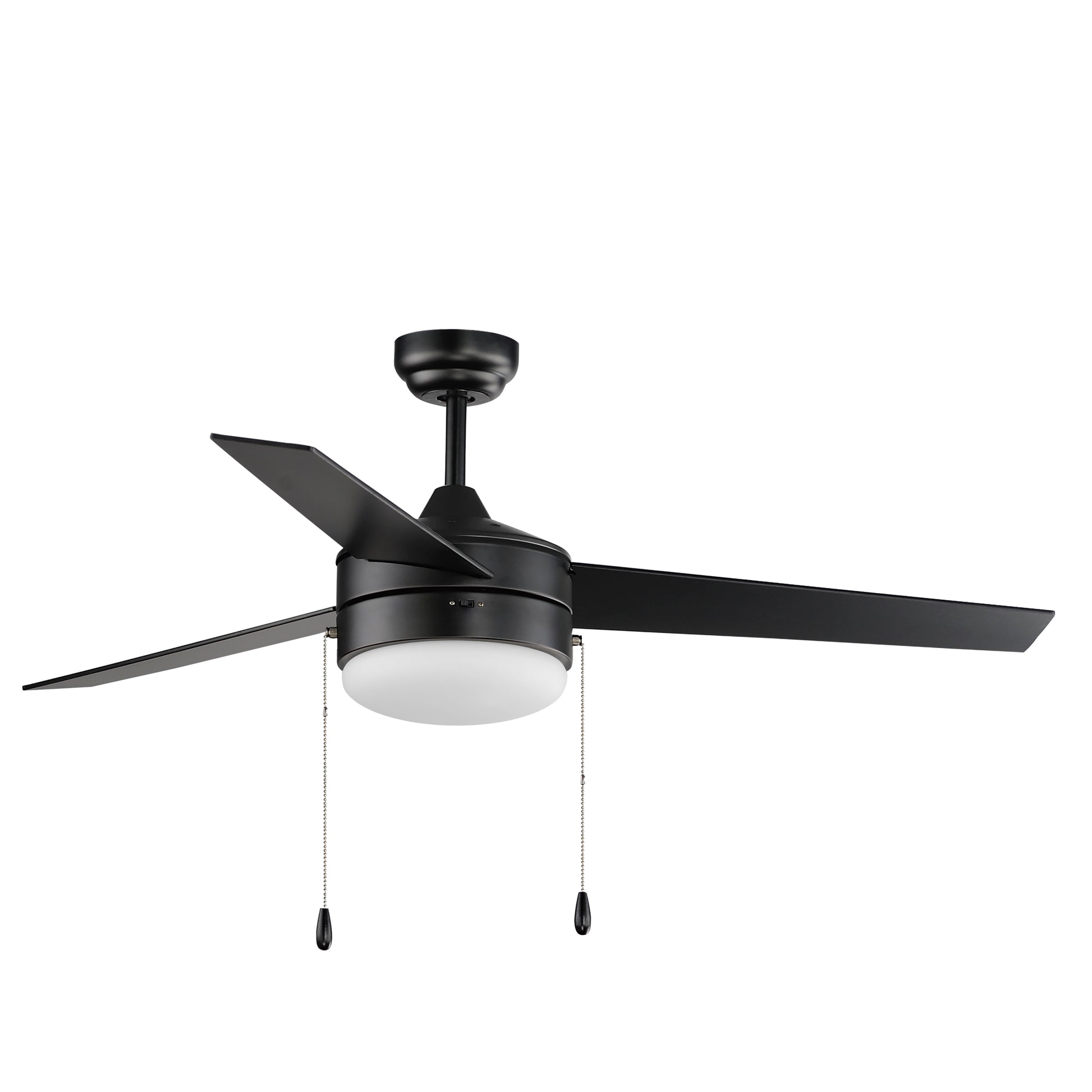 Trio 52" 3-Blade Fan w Pull Chain Black/Walnut by Maxim Lighting