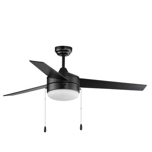 Trio 52" 3-Blade Fan w Pull Chain Black/Walnut by Maxim Lighting