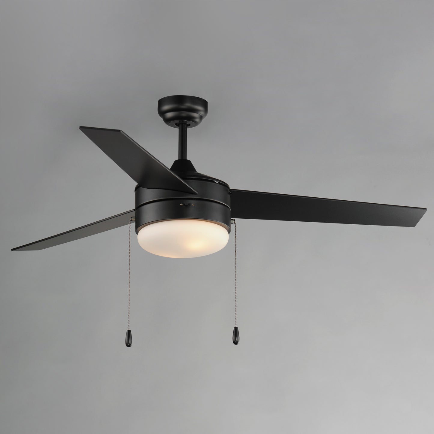 Trio 52" 3-Blade Fan w Pull Chain Black/Walnut by Maxim Lighting