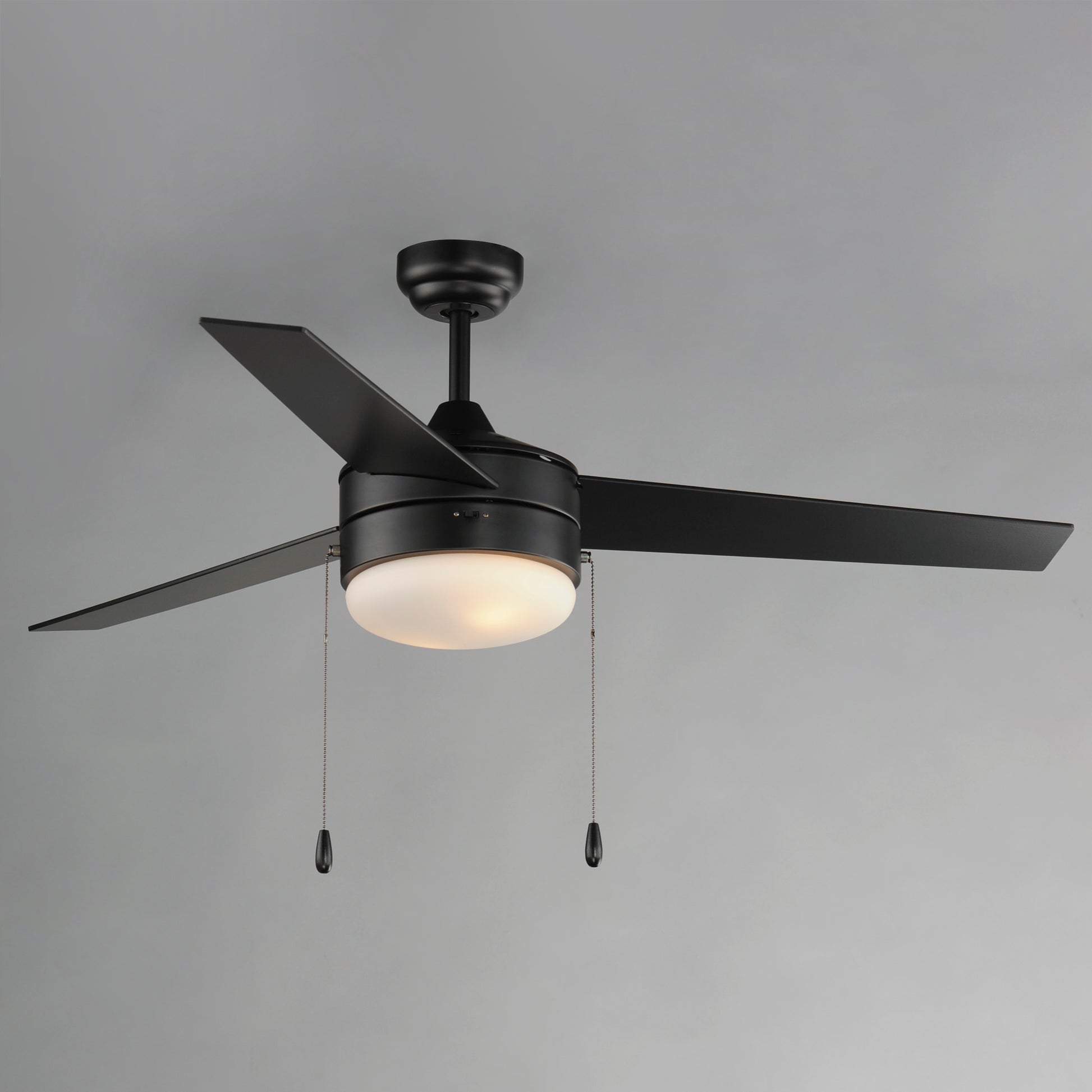 Trio 52" 3-Blade Fan w Pull Chain Black/Walnut by Maxim Lighting