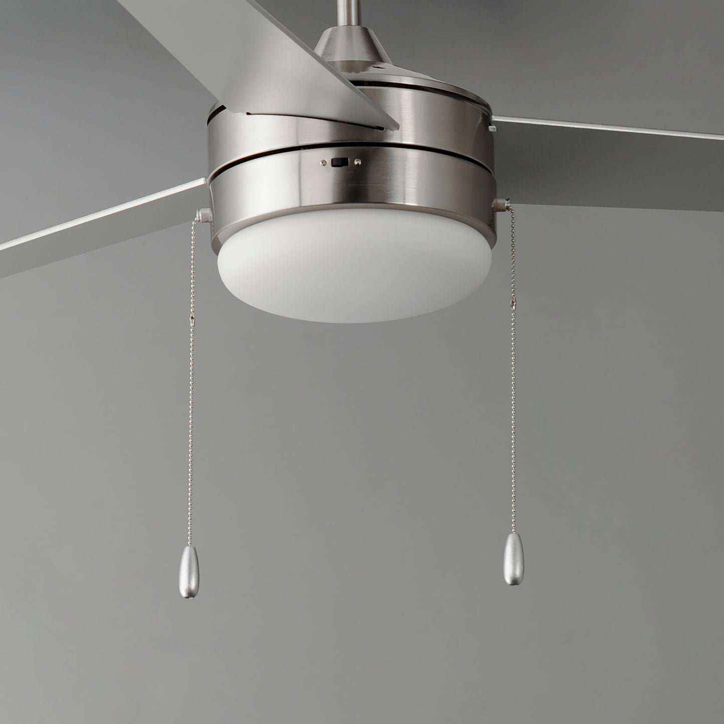 Trio 52" 3-Blade Fan w Pull Chain Satin Nickel/Black by Maxim Lighting