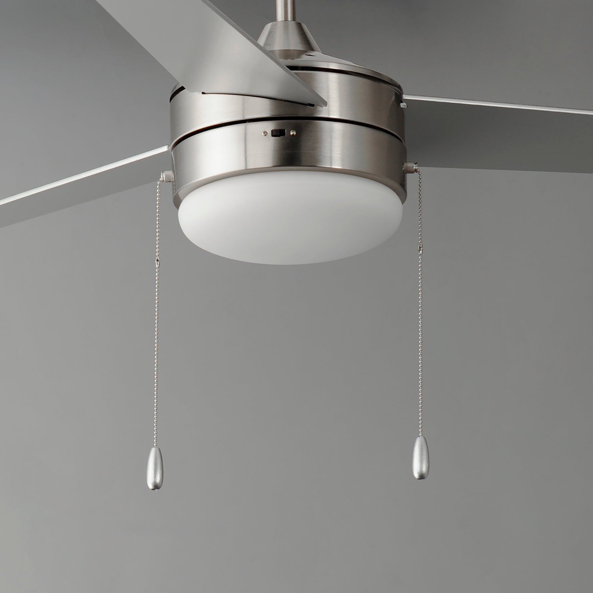 Trio 52" 3-Blade Fan w Pull Chain Satin Nickel/Black by Maxim Lighting