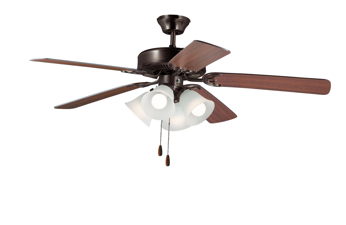 Basic-Max 52" Bronze Fan LED 4-Light with P Blades Oil Rubbed Bronze/Walnut/Pecan by Maxim Lighting