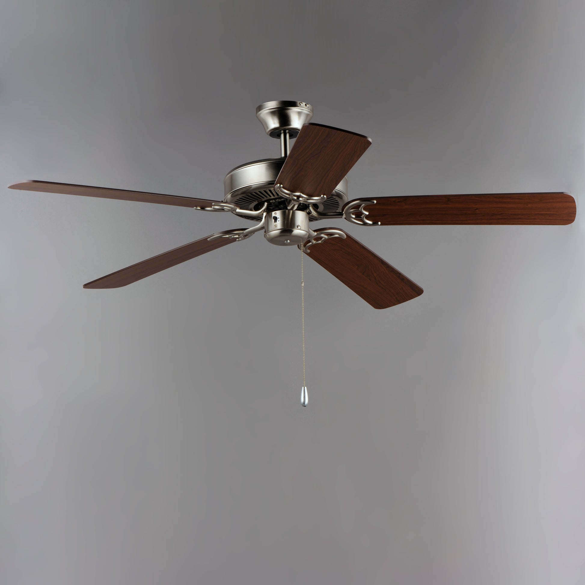 Basic-Max 52" Nickel Fan LED 4-Light with P Blades Satin Nickel/Walnut/Pecan by Maxim Lighting
