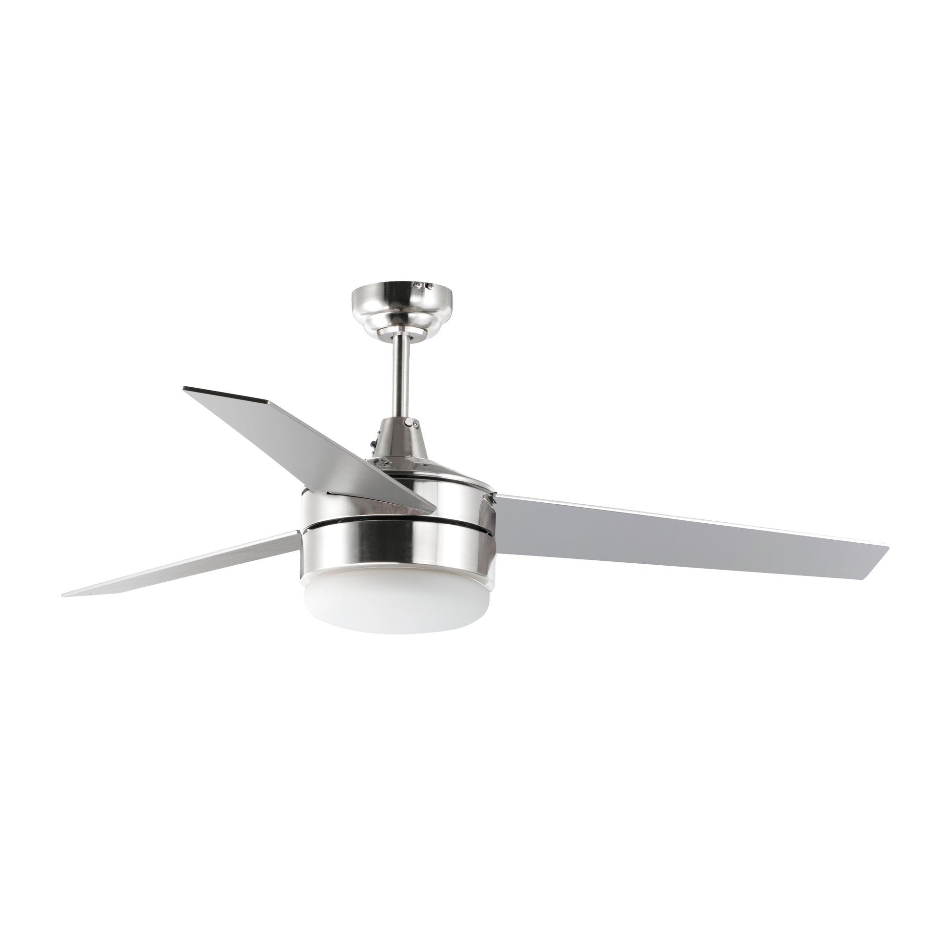 Trio 52" Nickel Fan LED 2-Light SV/BK Blades Satin Nickel/Black by Maxim Lighting