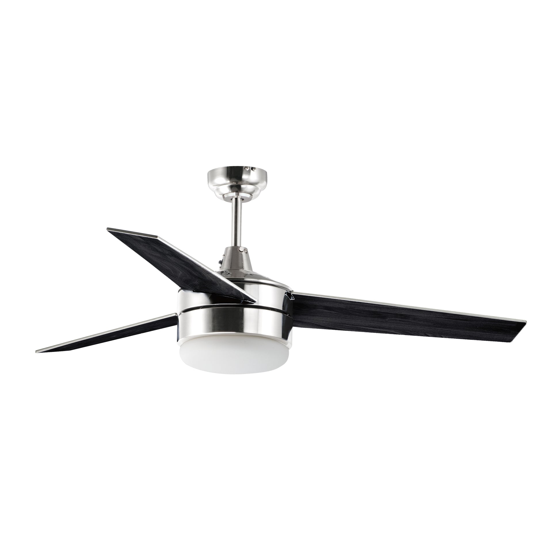 Trio 52" Nickel Fan LED 2-Light SV/BK Blades Satin Nickel/Black by Maxim Lighting