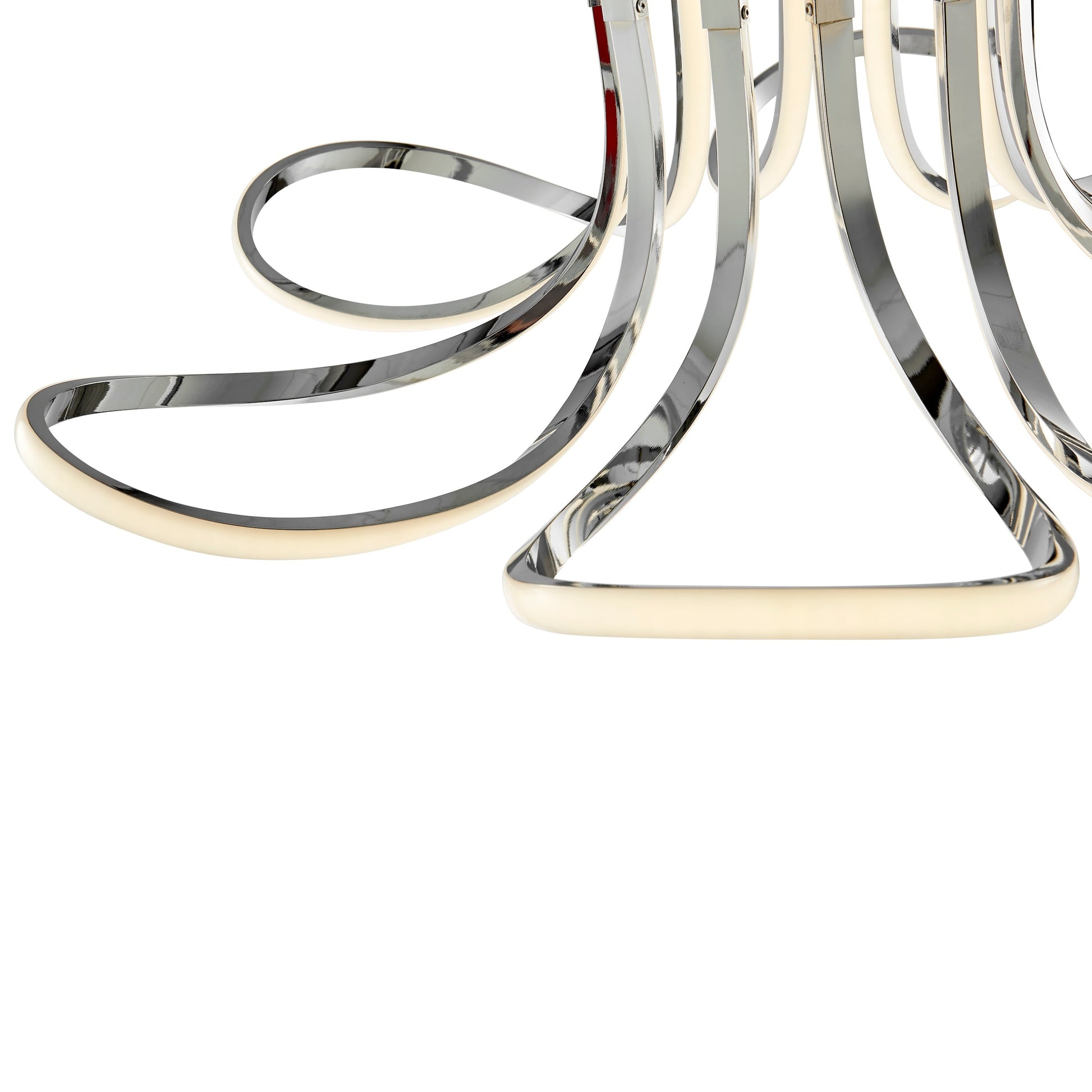 6 Petal Flower Dimmable LED Flush Mount Lamp Chrome by Finesse Decor FL-801