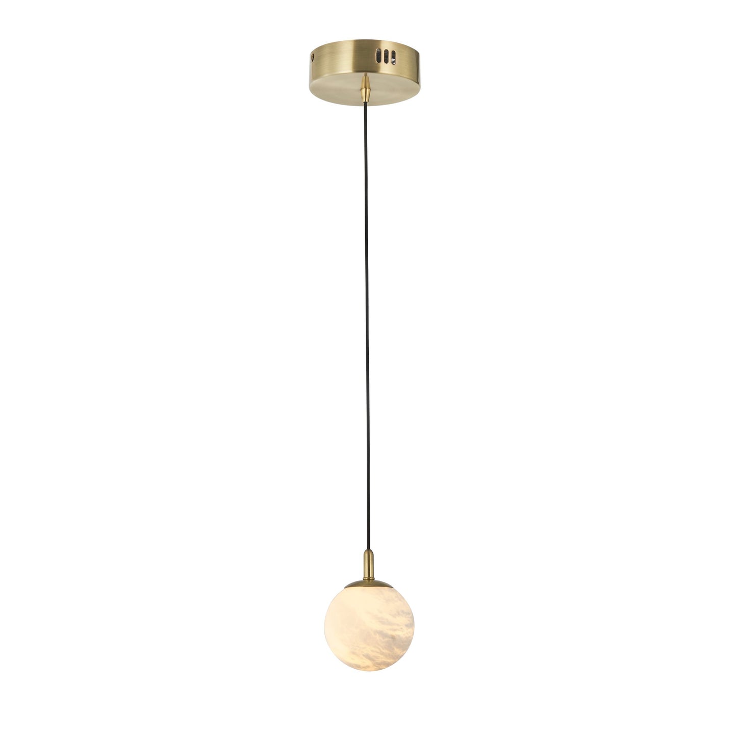 Zaragoza Pendant 1-Light in Antique Bronze and Alabaster 9001AZ by StarFire Crystal