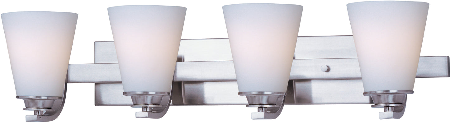 Conical 4-Light Bath Vanity Satin Nickel by Maxim Lighting