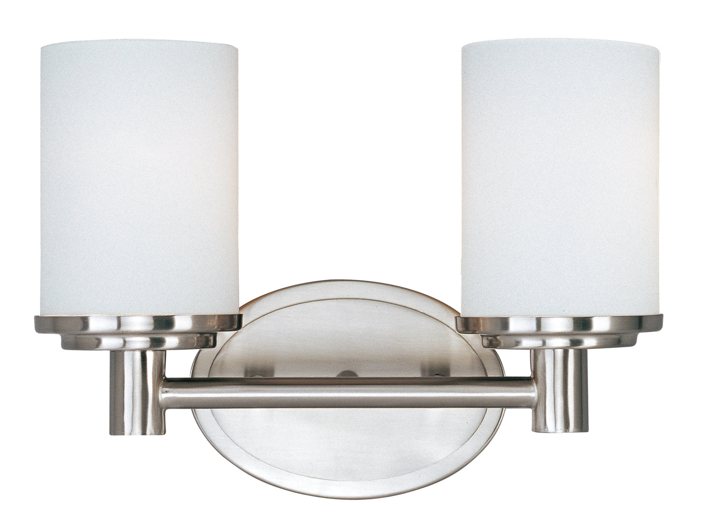 Cylinder 2-Light Bath Vanity Satin Nickel by Maxim Lighting