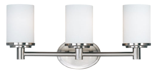 Cylinder 3-Light Bath Vanity Satin Nickel by Maxim Lighting