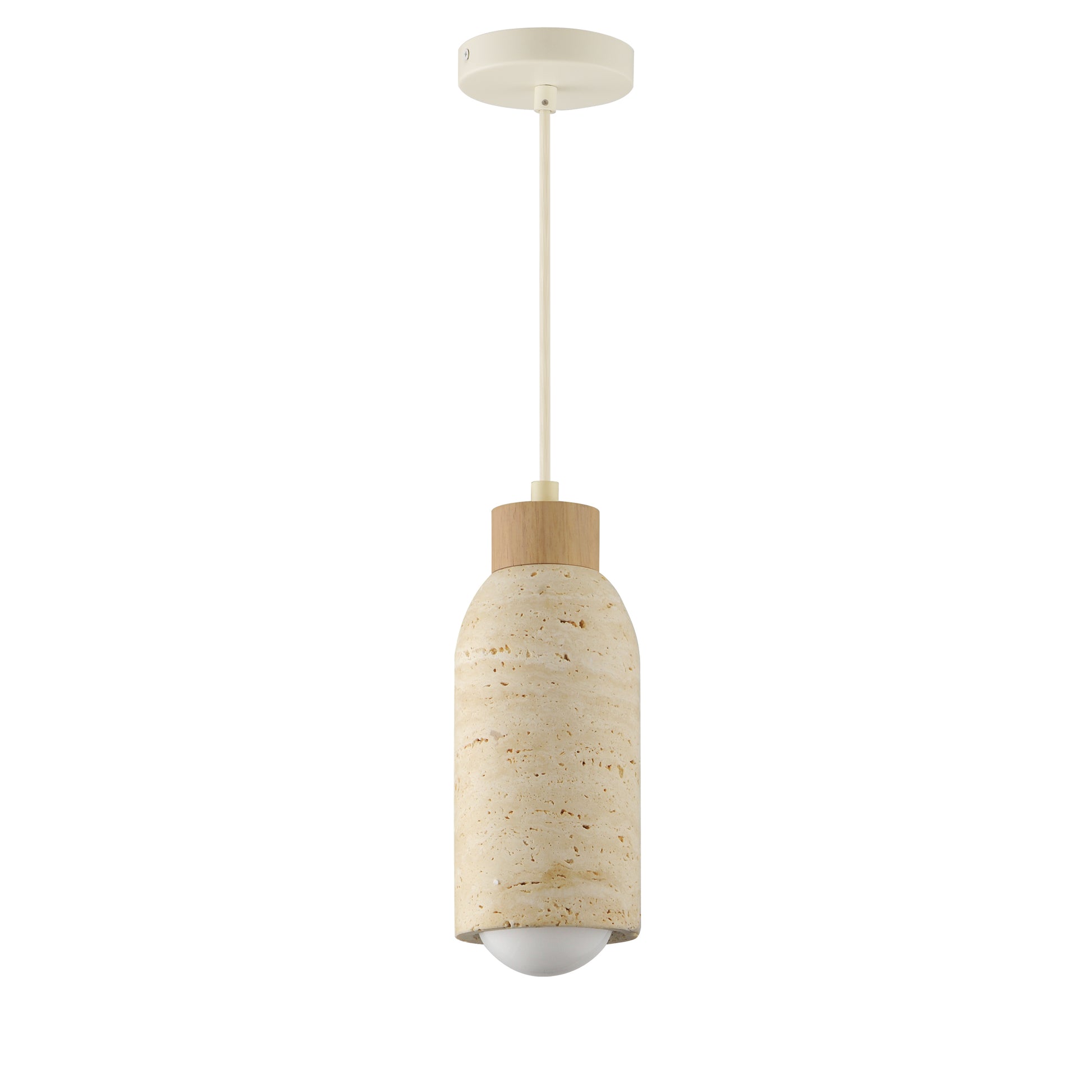 Pompeii Pendant Travertine/Oyster by Maxim Lighting