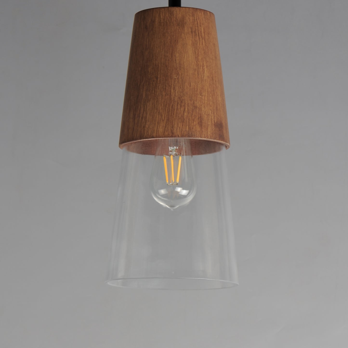 Carpenter 6.5" Mini Pendant Walnut/Black by Maxim Lighting