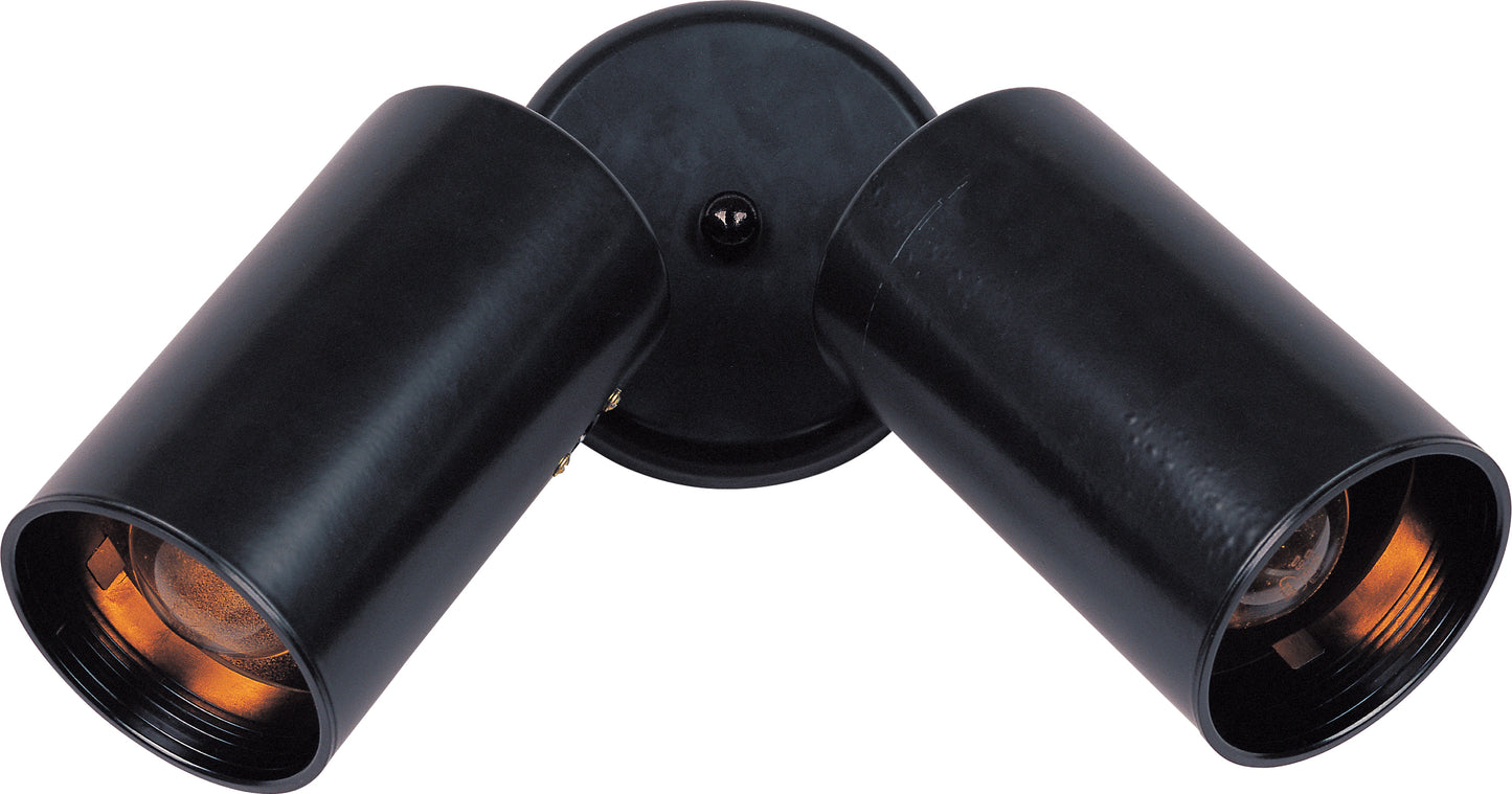 Spots 2-Light Can Wall/Flush Mount Black by Maxim Lighting