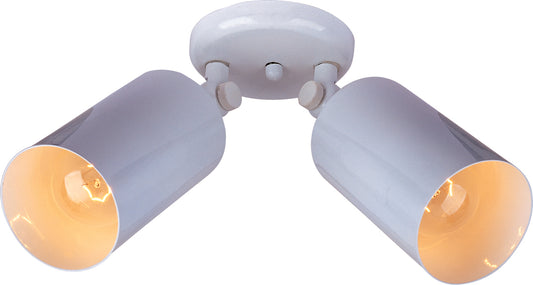 Spots 2-Light Can Wall/Flush Mount White by Maxim Lighting