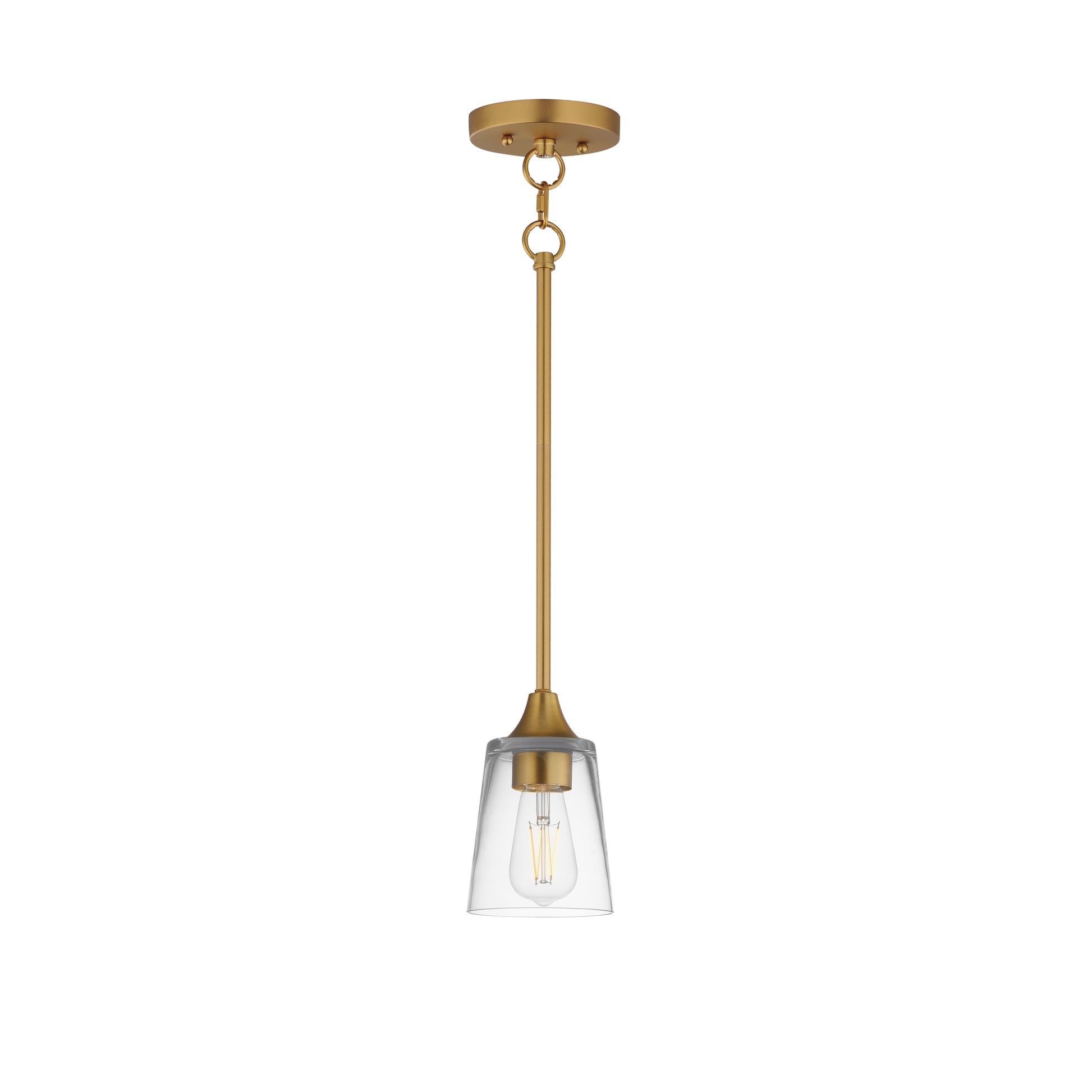 Hudson Mini Pendant Natural Aged Brass by Maxim Lighting