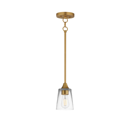 Hudson Mini Pendant Natural Aged Brass by Maxim Lighting