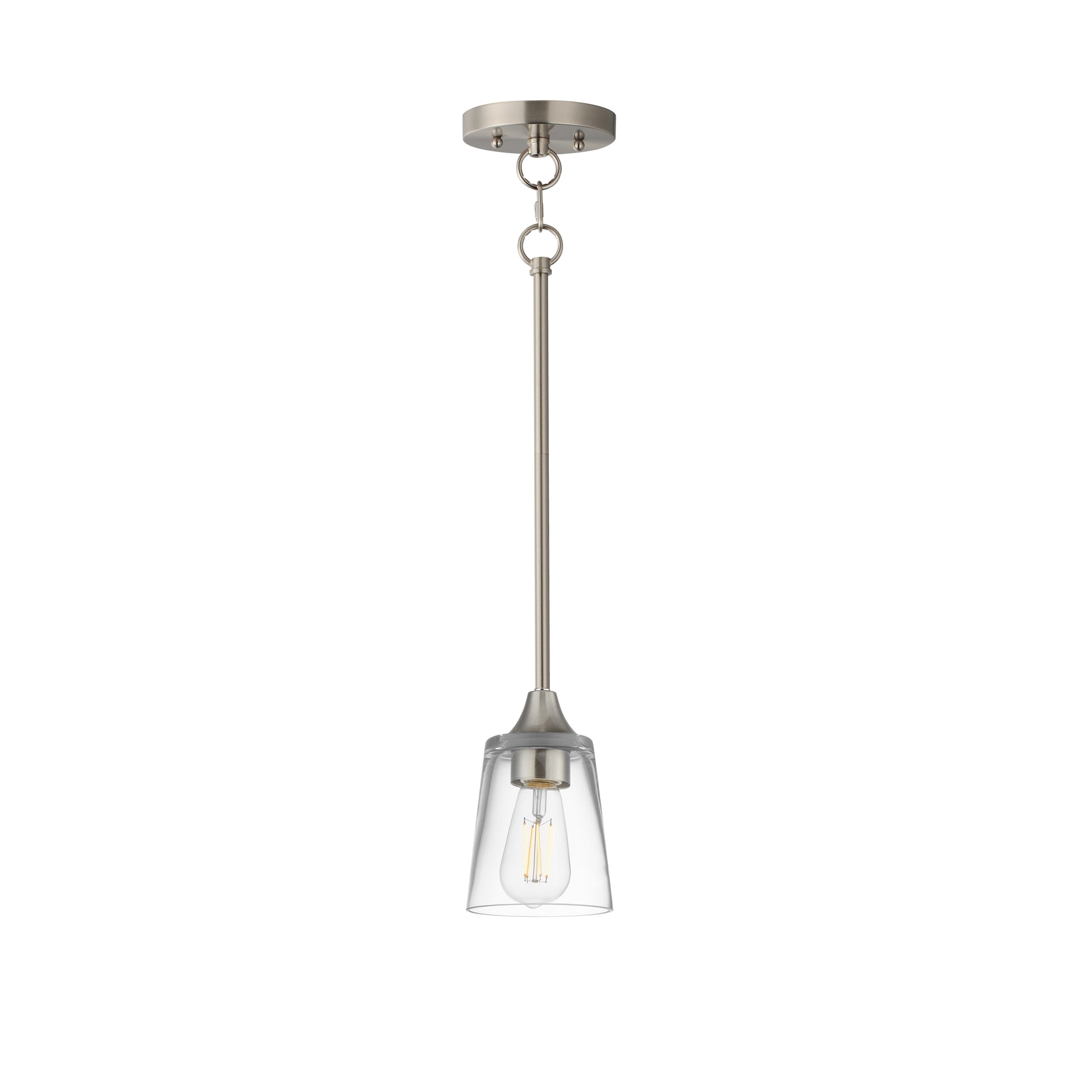 Hudson Mini Pendant Satin Nickel by Maxim Lighting