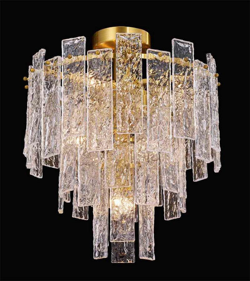 Cairo Flushmount 8-Light in Antique Brass 9316AB by StarFire Crystal