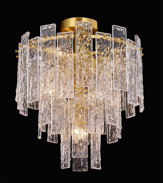 Cairo Flushmount 8-Light in Antique Brass 9316AB by StarFire Crystal
