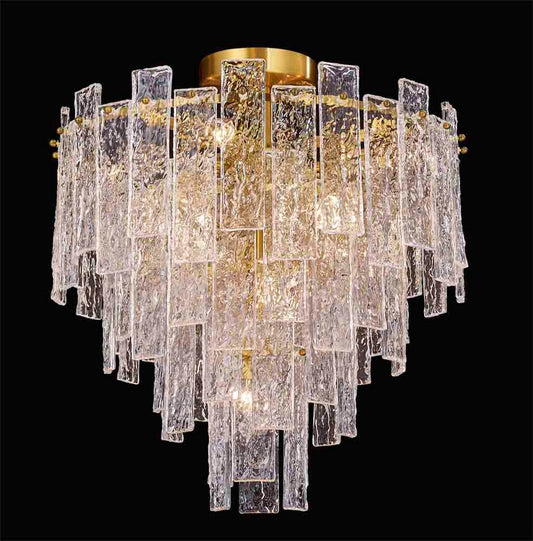 Cairo Flushmount 10-Light in Antique Brass 9320AB by StarFire Crystal