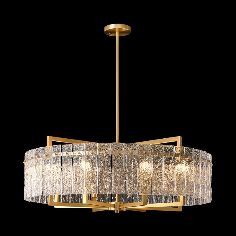 Cairo Pendant 6-Light in Antique Brass 9350AB by StarFire Crystal