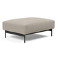 Malloy Ottoman With Black Metal Legs 95-543127 Innovation Living USA