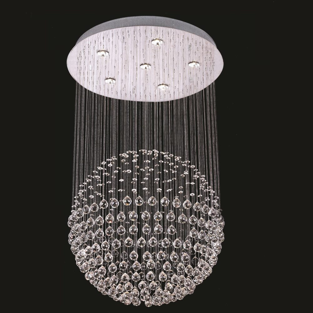 String Lighting Chandelier 13-Light in Chrome 9543CH by StarFire Crystal