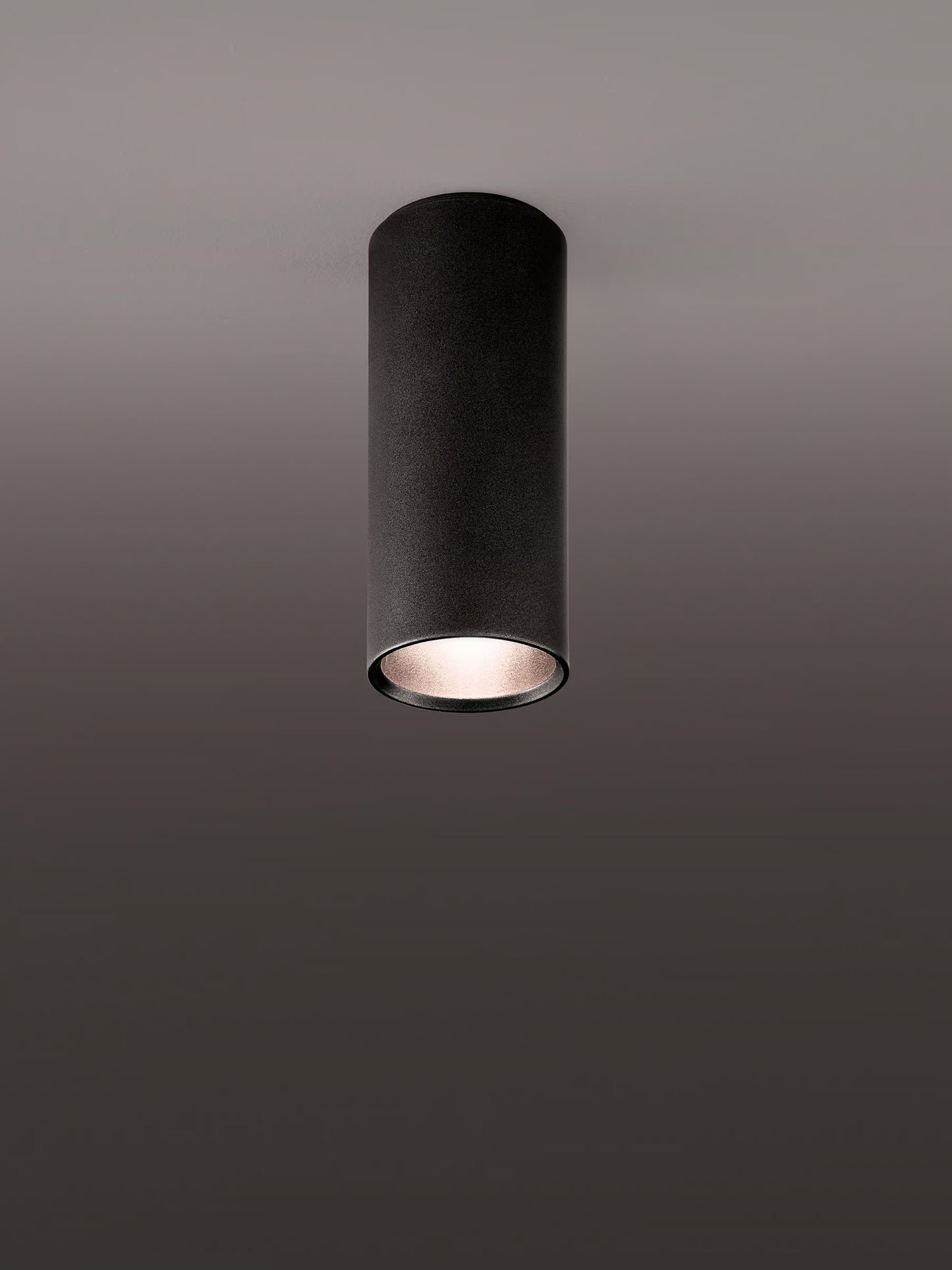 Lodes A-Tube Medium matte black architectural ceiling light for residential and commercial spaces