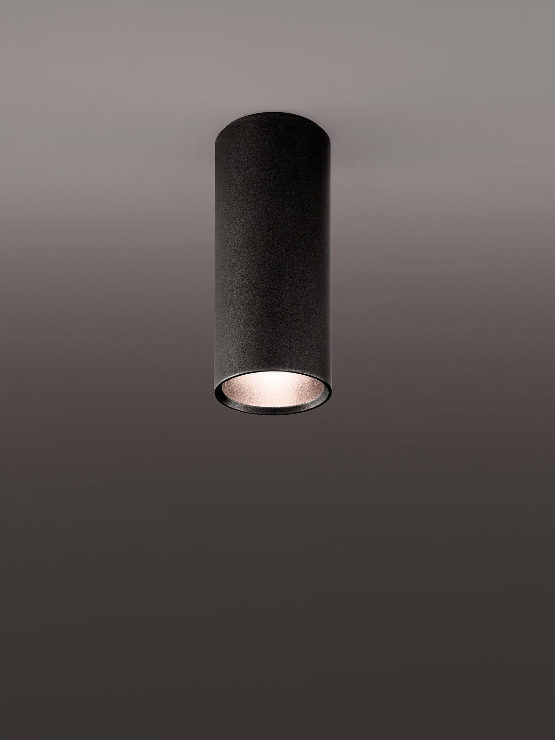 Lodes A-Tube Medium matte black architectural ceiling light for residential and commercial spaces