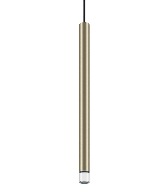 Minimalist LED pendant lighting for modern dining rooms in Champagne finish