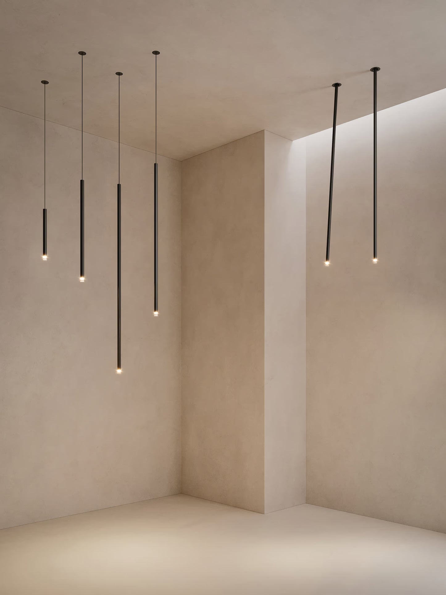 Modern bedside hanging light with integrated LED