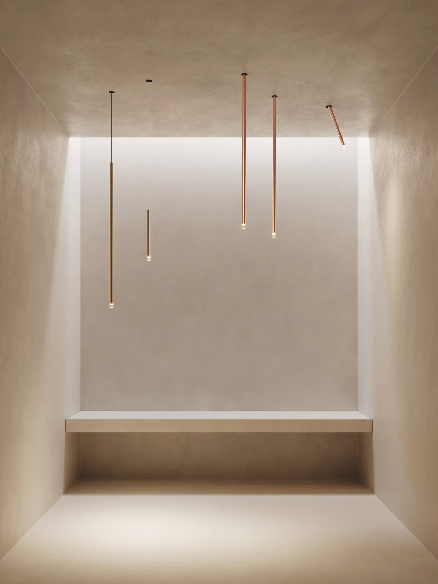 Office lighting featuring Lodes A-Tube Nano pendants