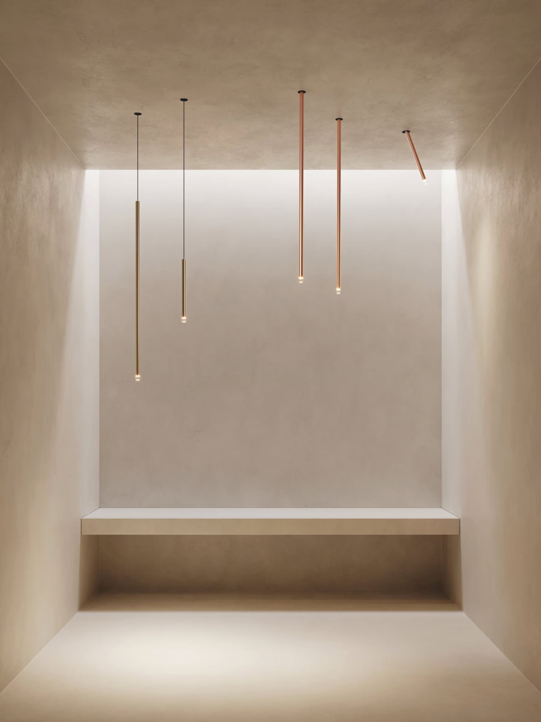 Office lighting featuring Lodes A-Tube Nano pendants