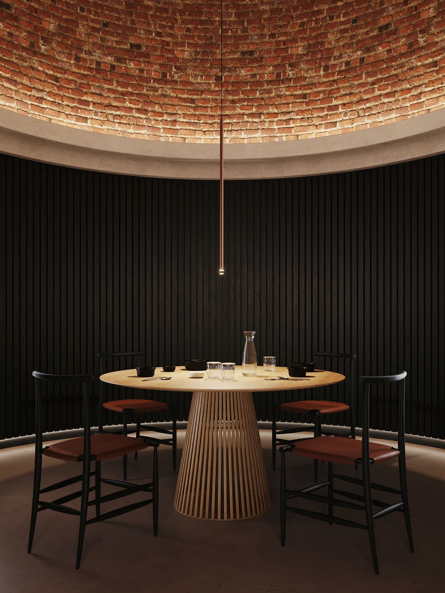 Luxury restaurant pendant lighting with minimalist design