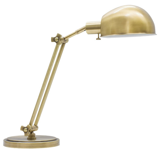 House of Troy Addison Adjustable Pharmacy Desk Lamp in Antique Brass