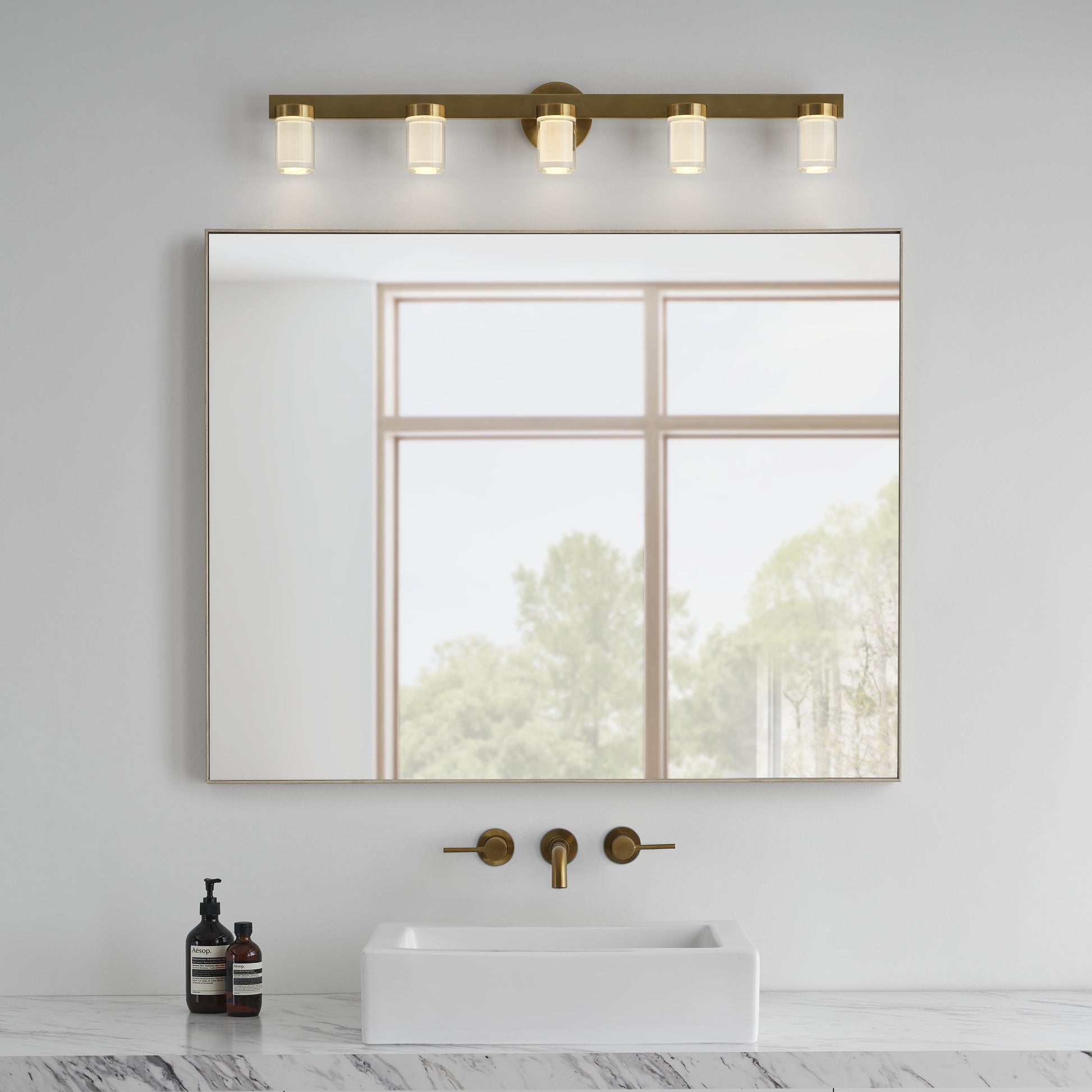 Kwba27627 Esfera 5 Light LED Vanity by Visual & Comfort & Co