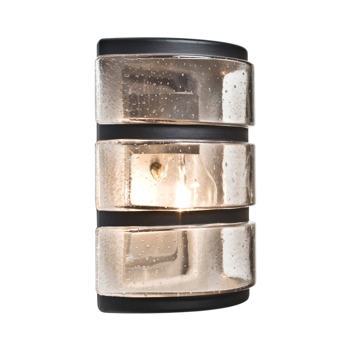 Besa Aqua Ribbed Horizontal wall sconce option – Smoke Bubble