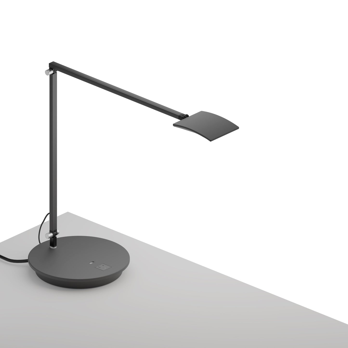 Mosso Pro Desk Lamp Power Base Usb Ac Outlets Metallic Black Ar2001 Mbk Pwd by Koncept Inc