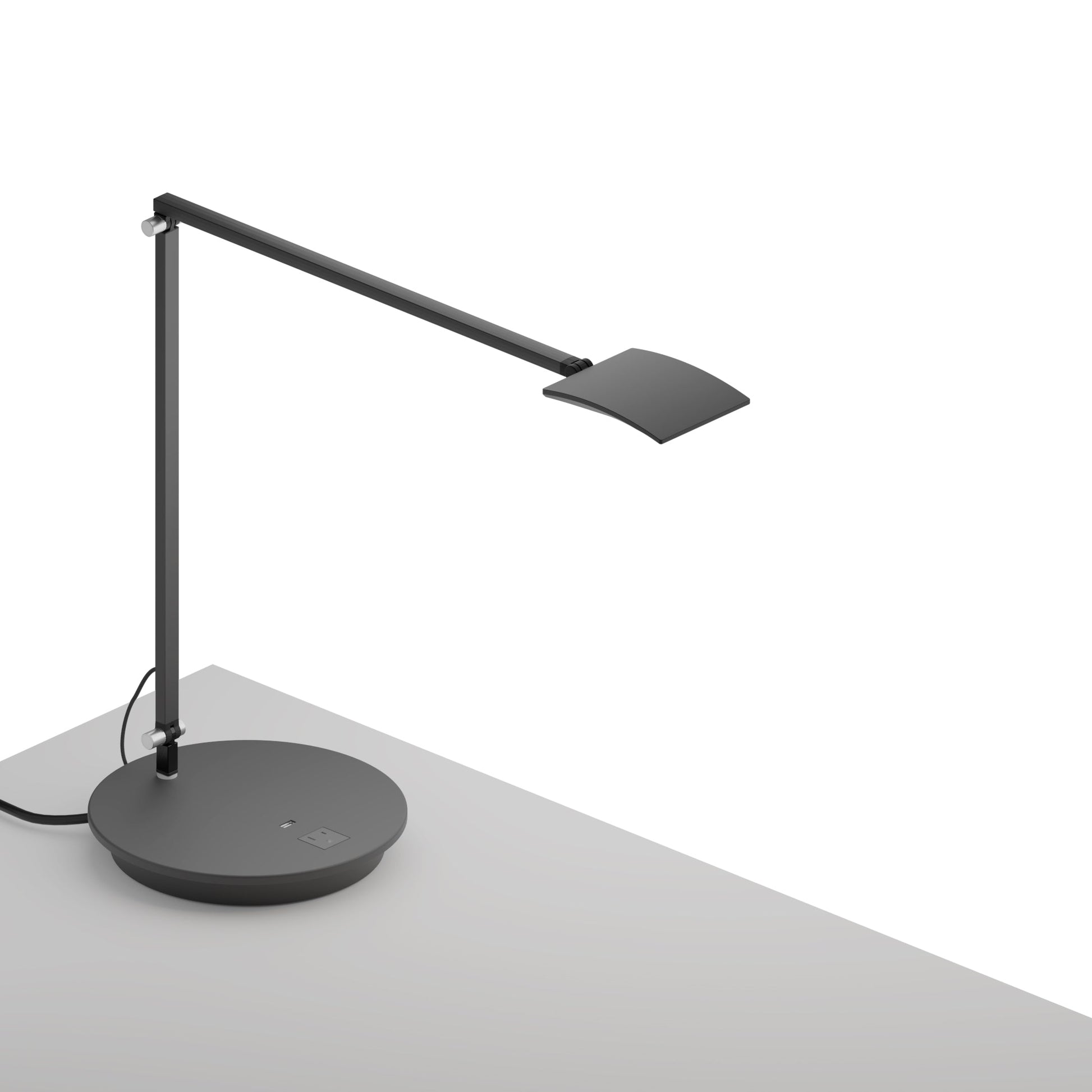 Mosso Pro Desk Lamp Power Base Usb Ac Outlets Metallic Black Ar2001 Mbk Pwd by Koncept Inc