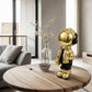 Astronaut Sculpture Black & Gold Small by Finesse Decor AST-002SM-BLK/GLD