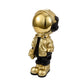 Astronaut Sculpture Black & Gold Small by Finesse Decor AST-002SM-BLK/GLD