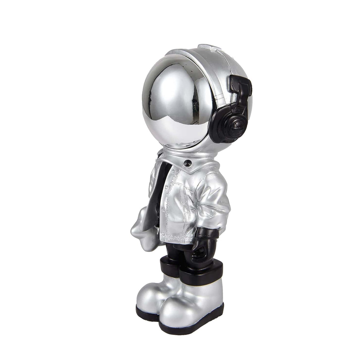 Astronaut Sculpture Black & Silver Small by Finesse Decor AST-002SM-BLK/SLV