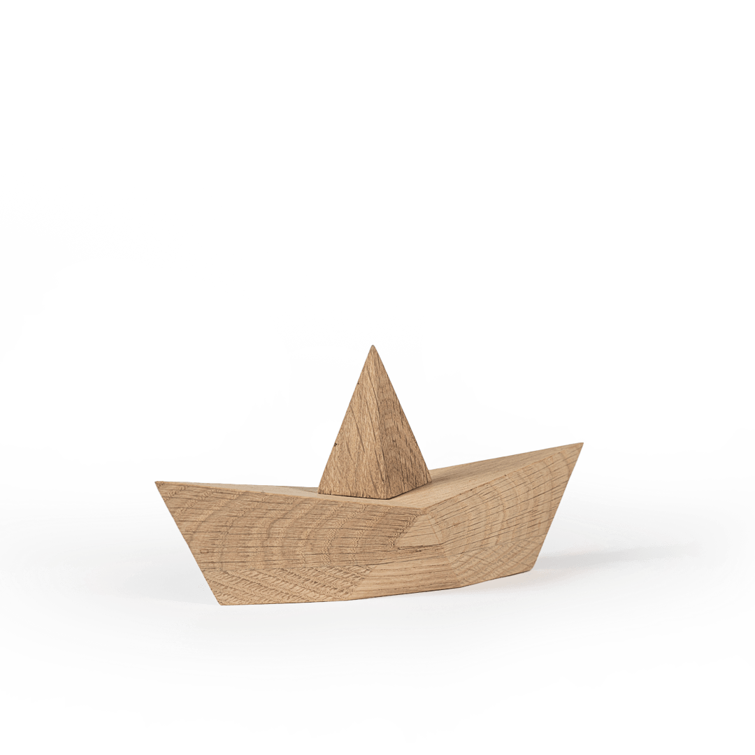 Boyhood Admiral Paper Boat wooden figure in oak, Large (image 8)