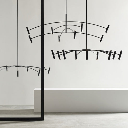 Visual Comfort Aerial 40 by Sean Lavin in a furnished room