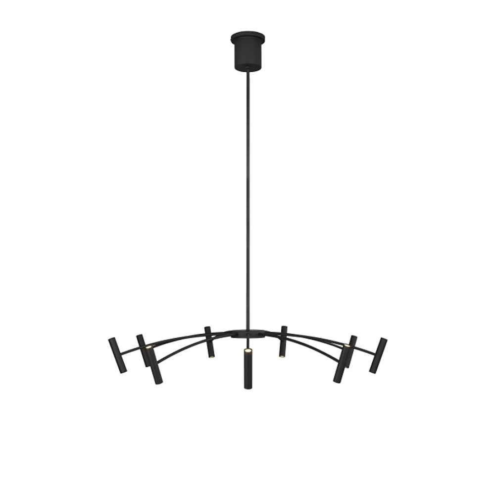 Aerial 55-inch Black LED Chandelier by Visual & Comfort & Co